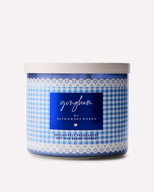 Gingham 3-Wick Candle