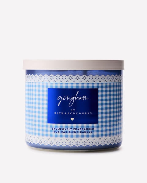 Gingham 3-Wick Candle