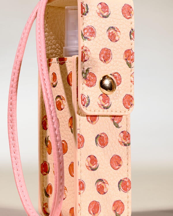 Vera Bradley Peach Spray Sanitizer & Lip Holder