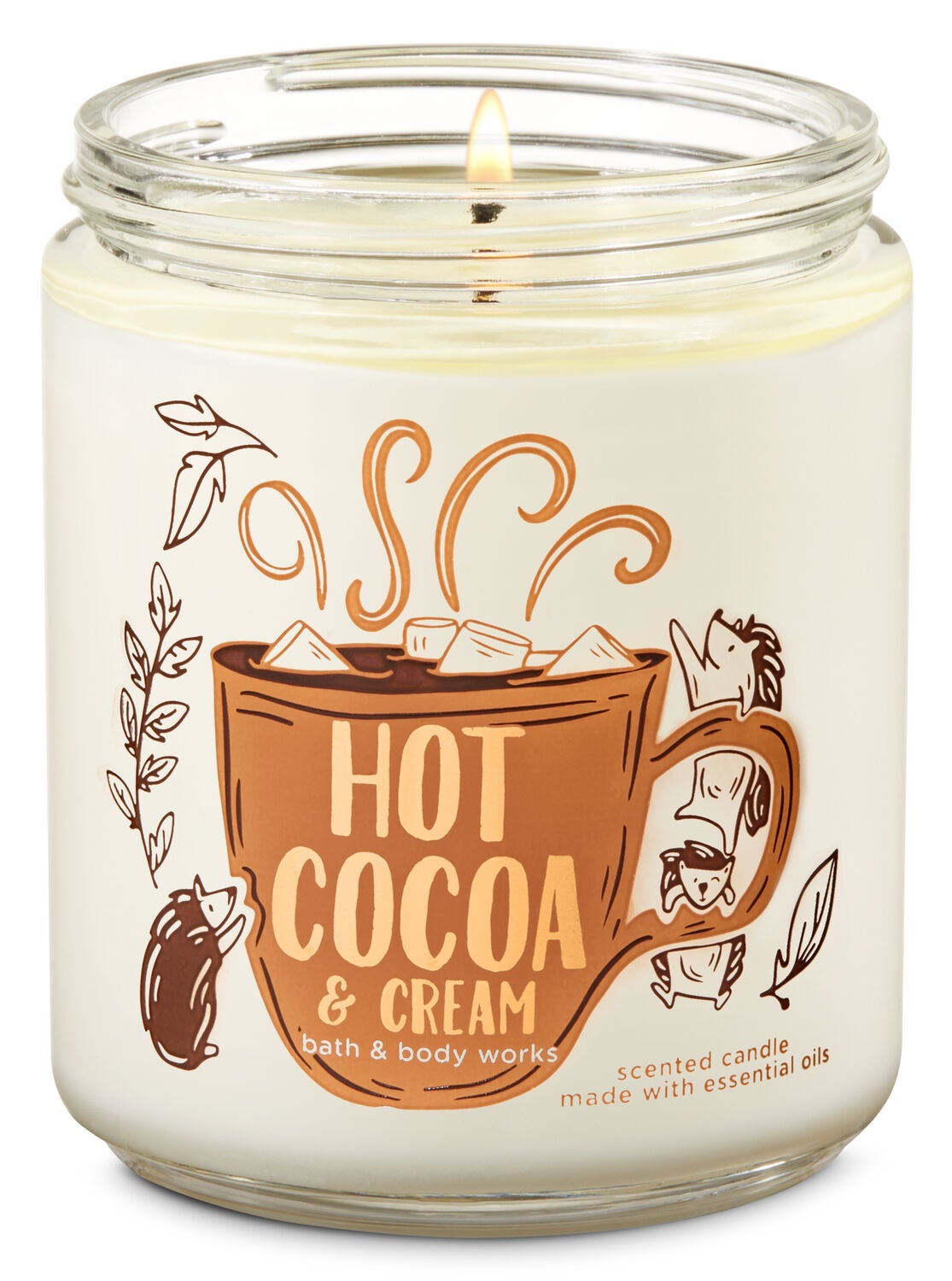 Hot Cocoa & Cream Single Wick Candle - Bath And Body Works