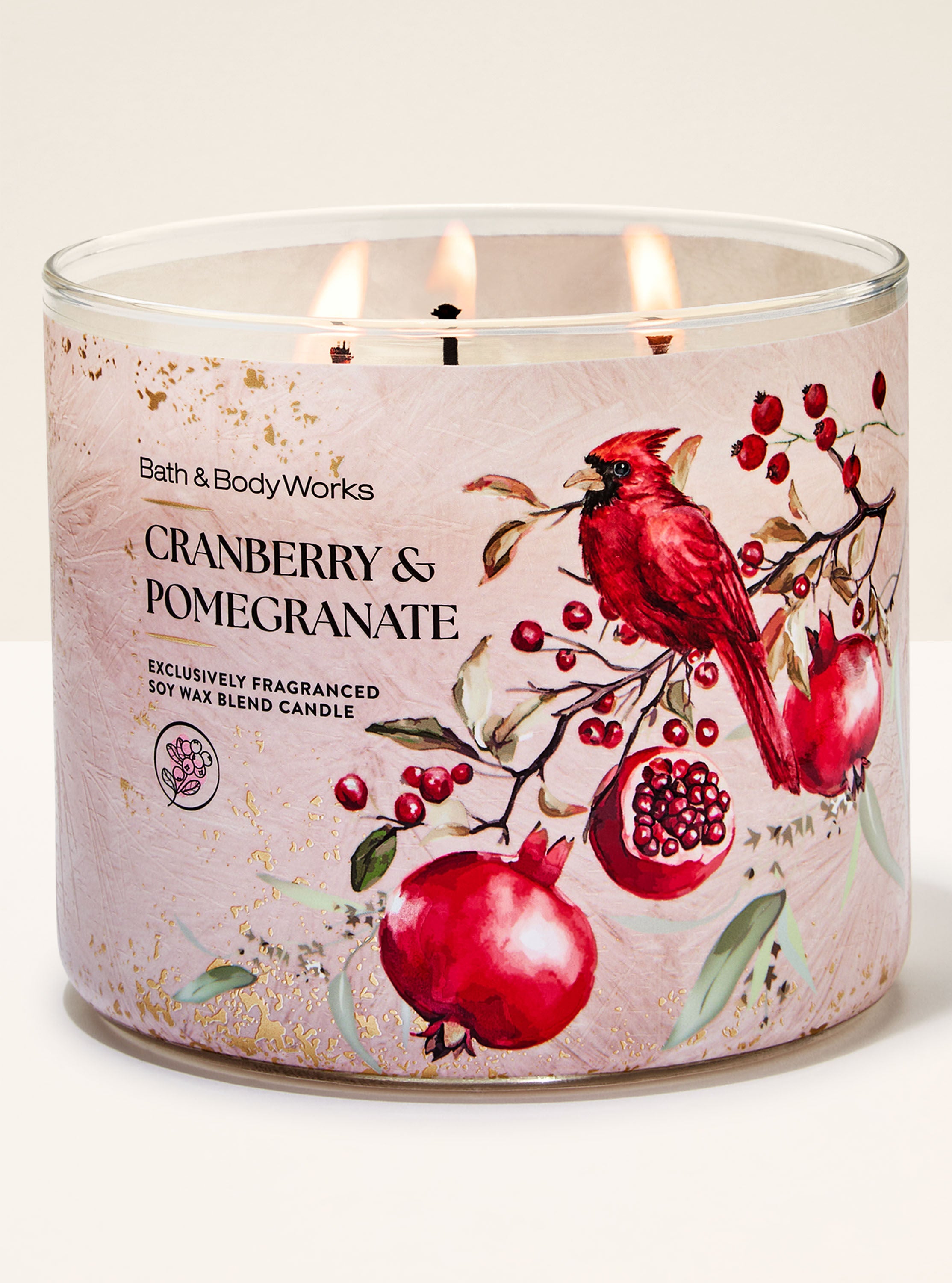 Cranberry & Pomegranate 3-Wick Candle | Bath & Body Works