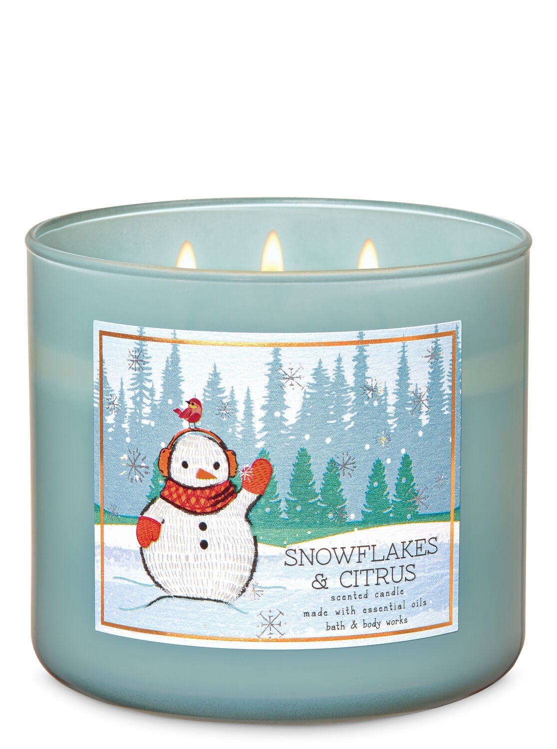 Snowflakes & Citrus 3-Wick Candle - Bath And Body Works