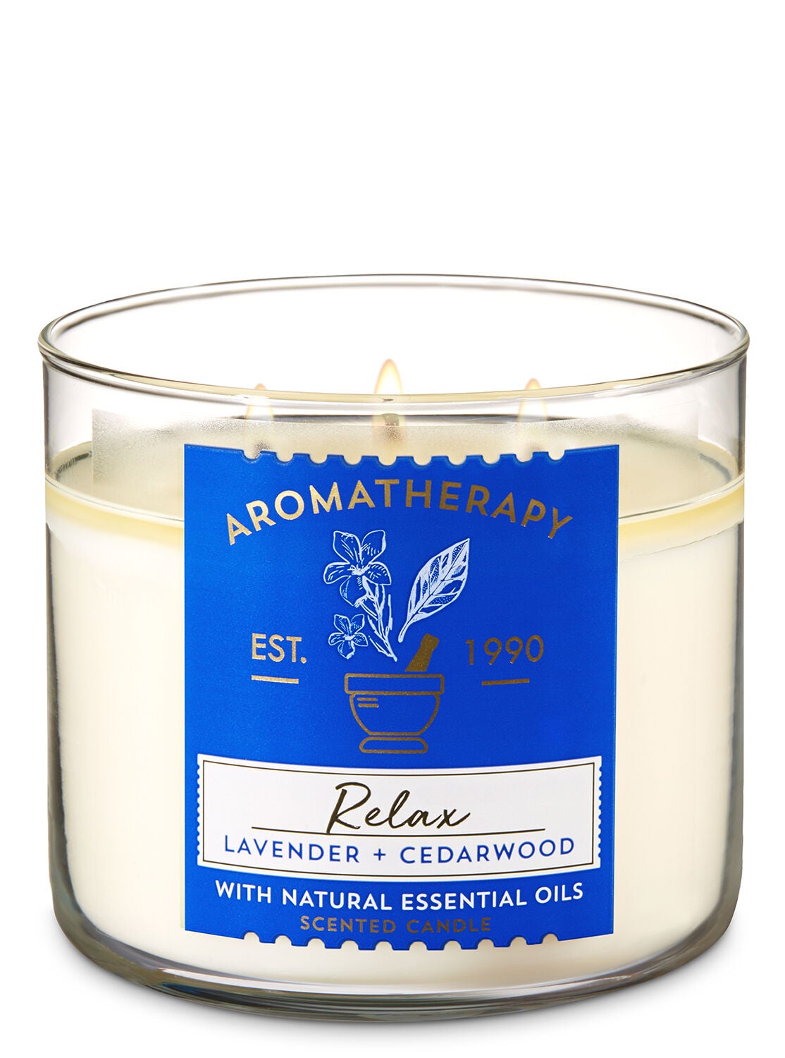 Lavender Cedarwood 3 Wick Candle Aromatherapy Bath Body Works