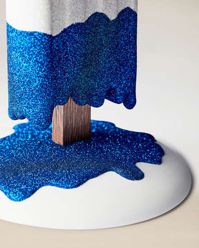 Patriotic Popsicle Pedestal 3-Wick Candle Holder