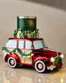 Holiday Car Light-Up Pedestal 3-Wick Candle Holder