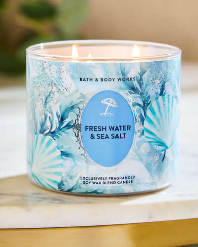 Fresh Water & Sea Salt 3-Wick Candle