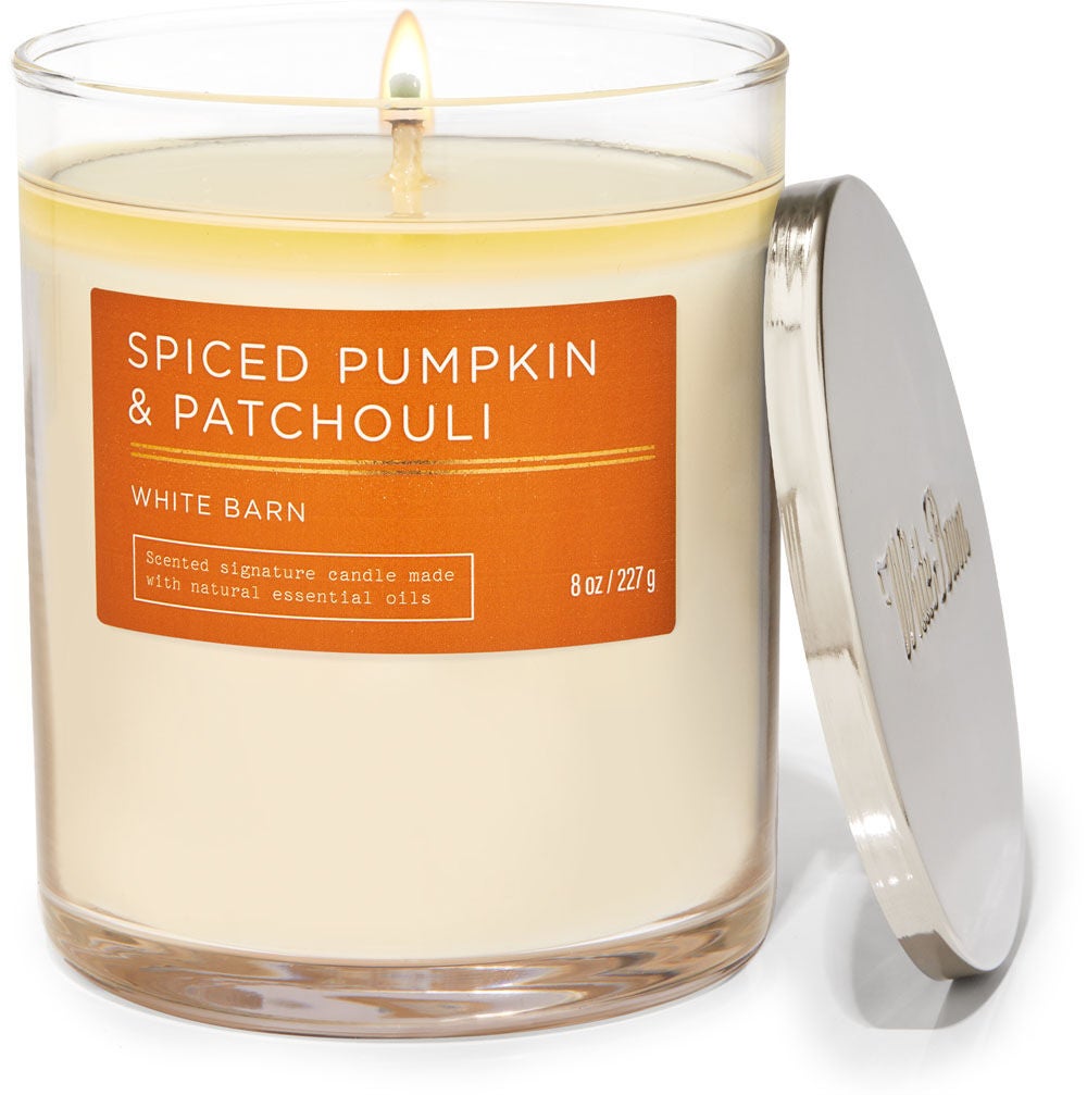 Spiced Pumpkin &amp;amp; Patchouli Signature Single Wick Candle