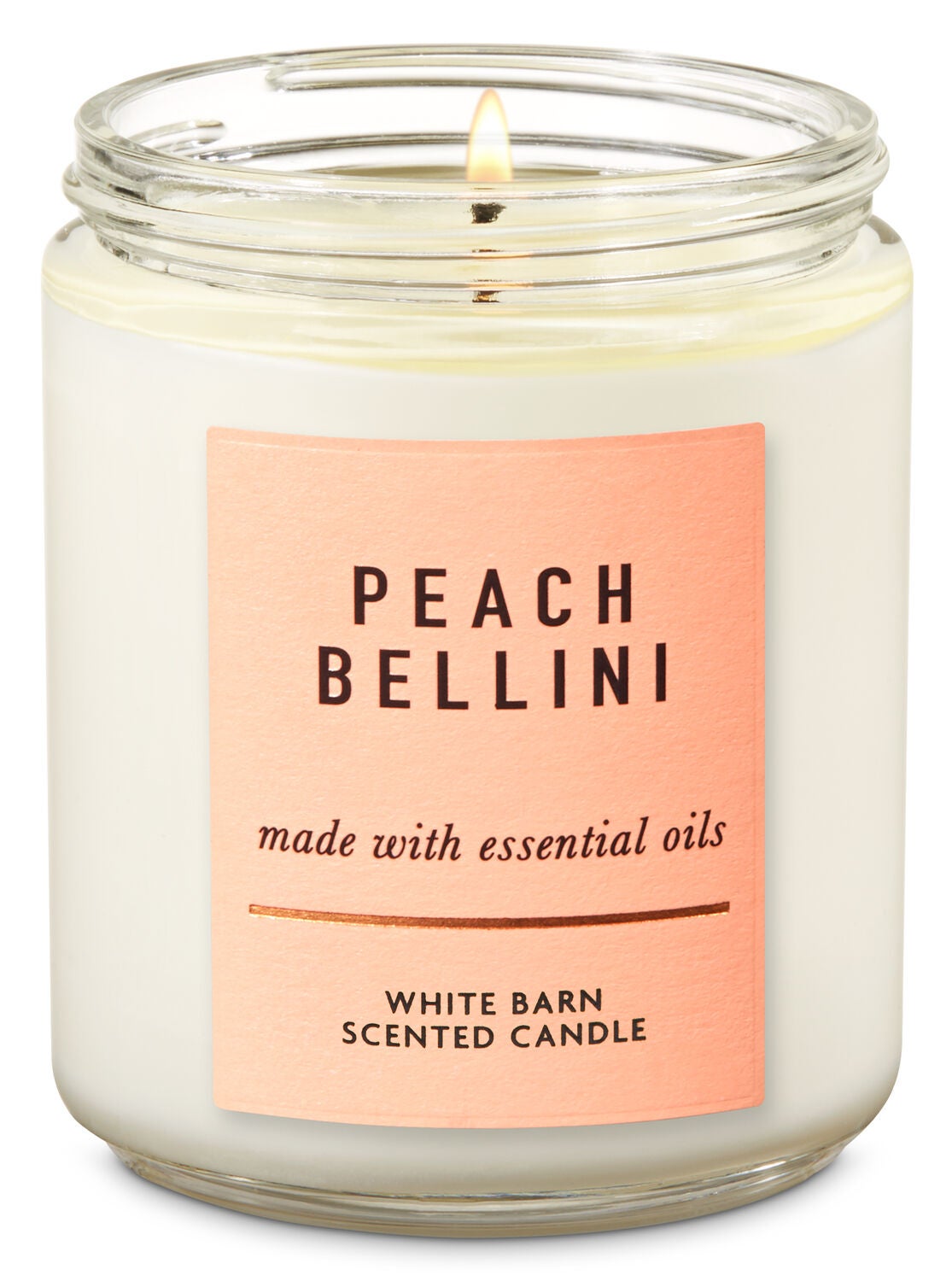 Peach Bellini Single Wick Candle - Bath And Body Works