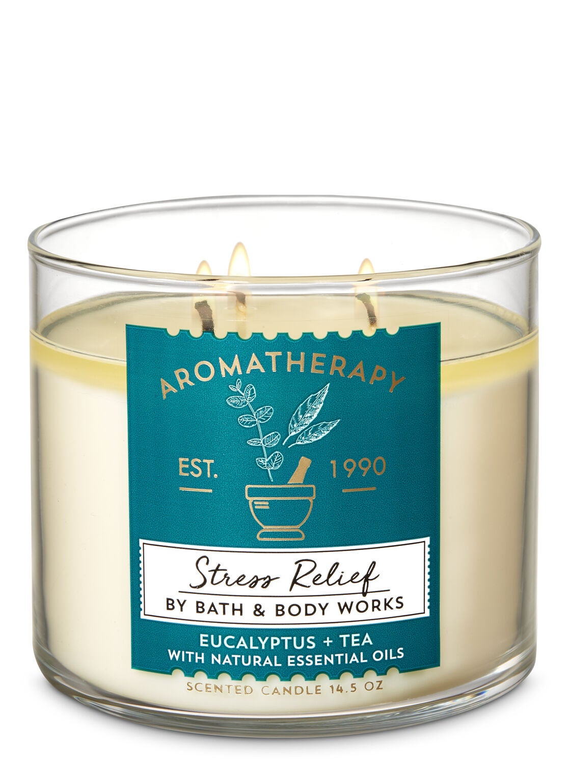Eucalyptus Tea 3 Wick Candle Aromatherapy Bath Body Works