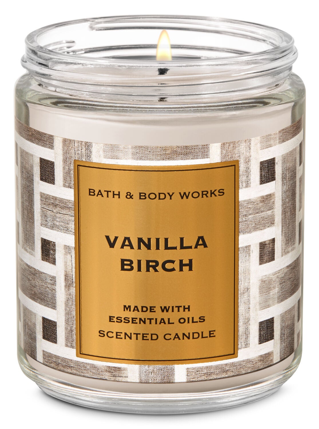 Vanilla Birch Single Wick Candle - Bath And Body Works