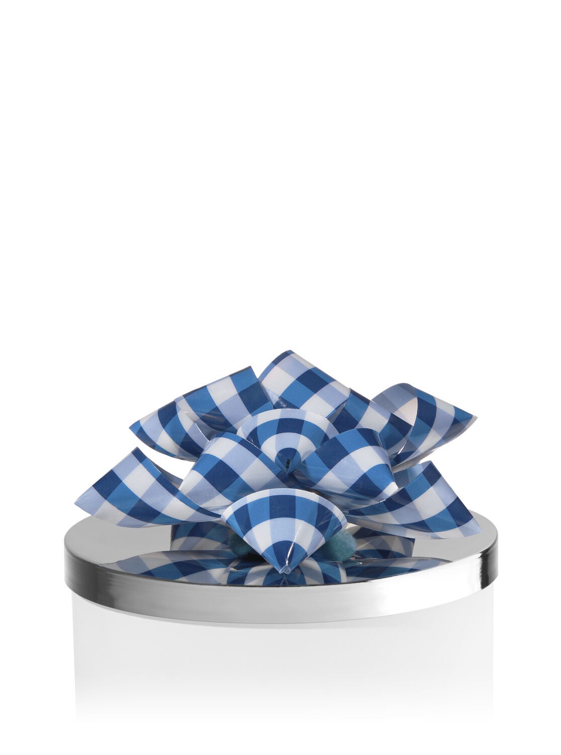 Blue Gingham Bow 3-Wick Candle Magnet - Bath And Body Works
