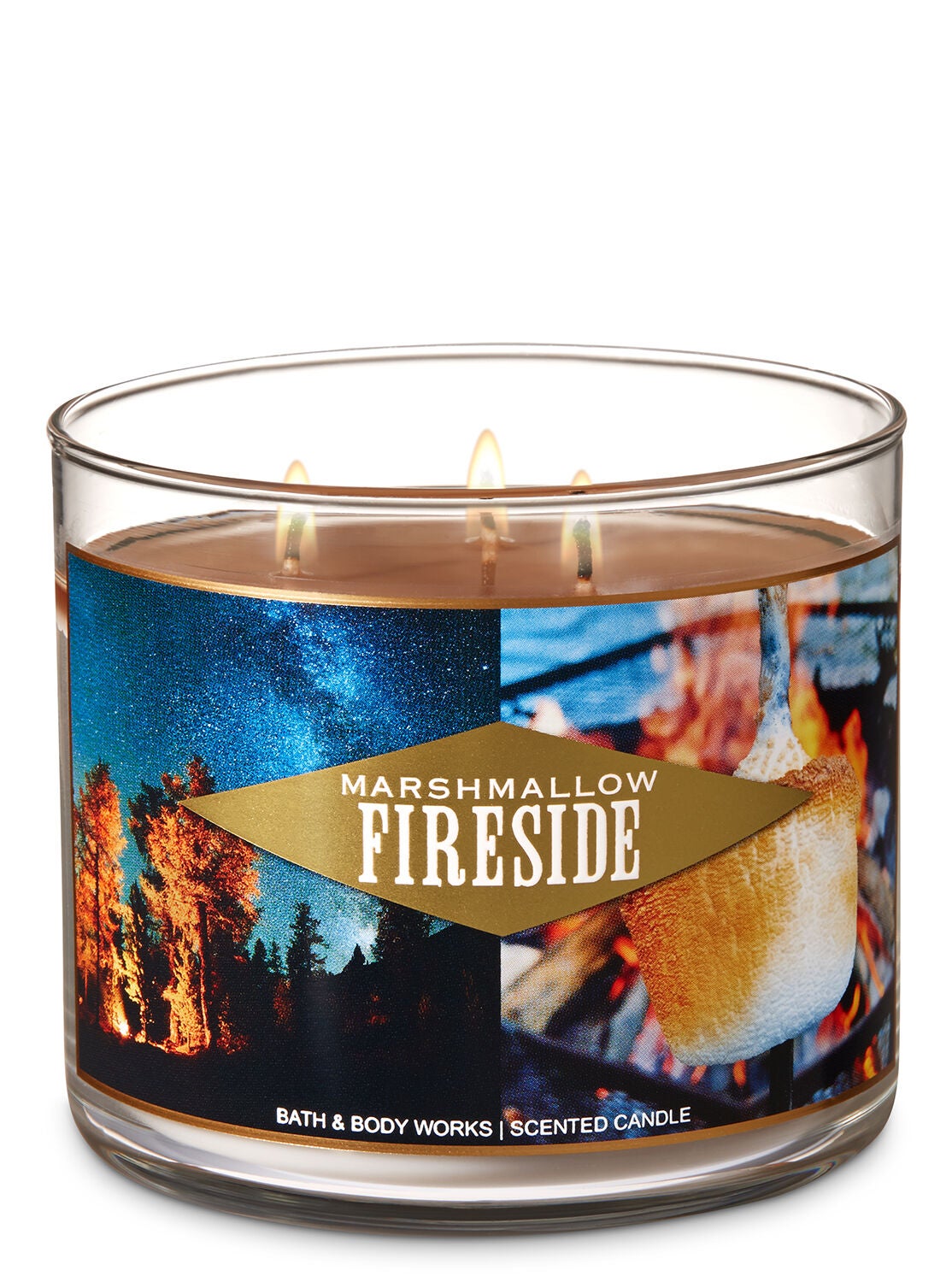 Marshmallow Fireside 3-Wick Candle - Bath And Body Works