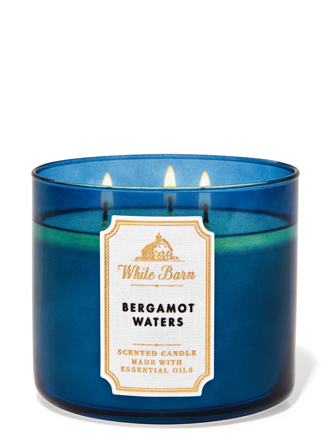 Bergamot Waters 3 Wick Candle Bath Body Works