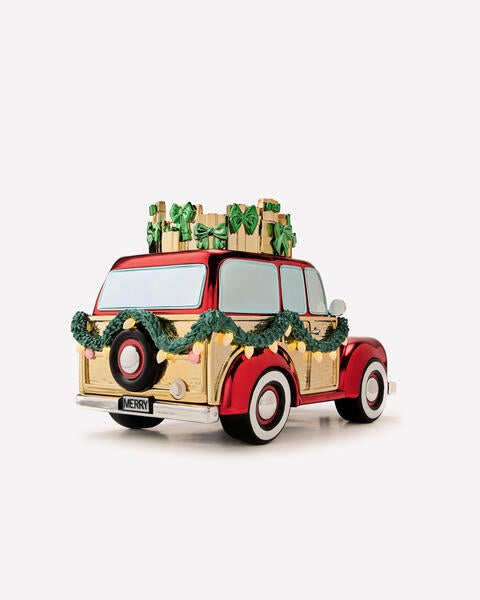 Holiday Car Light-Up Pedestal 3-Wick Candle Holder