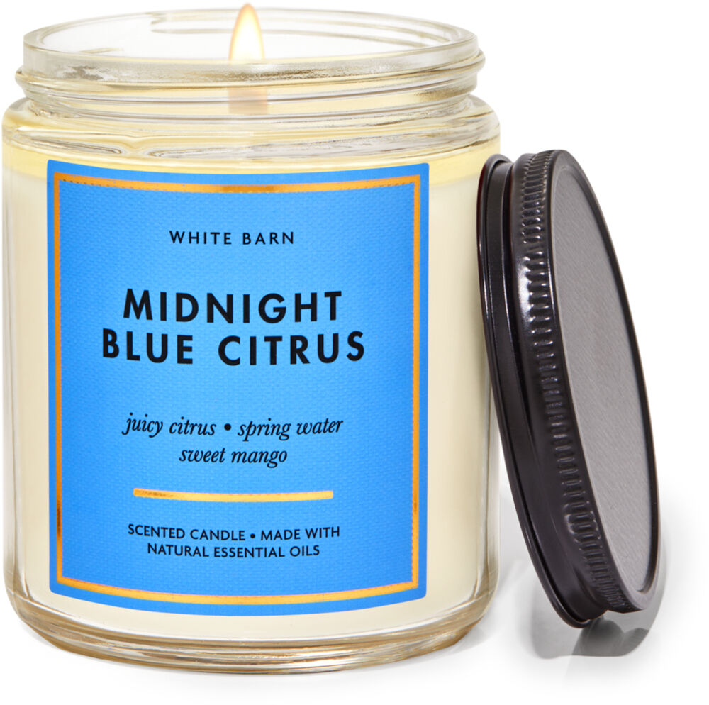 1 jar Bath & Body Works MIDNIGHT BLUE CITRUS Scented Candle 14.5oz 