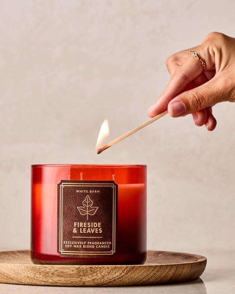Fireside & Leaves 3-Wick Candle