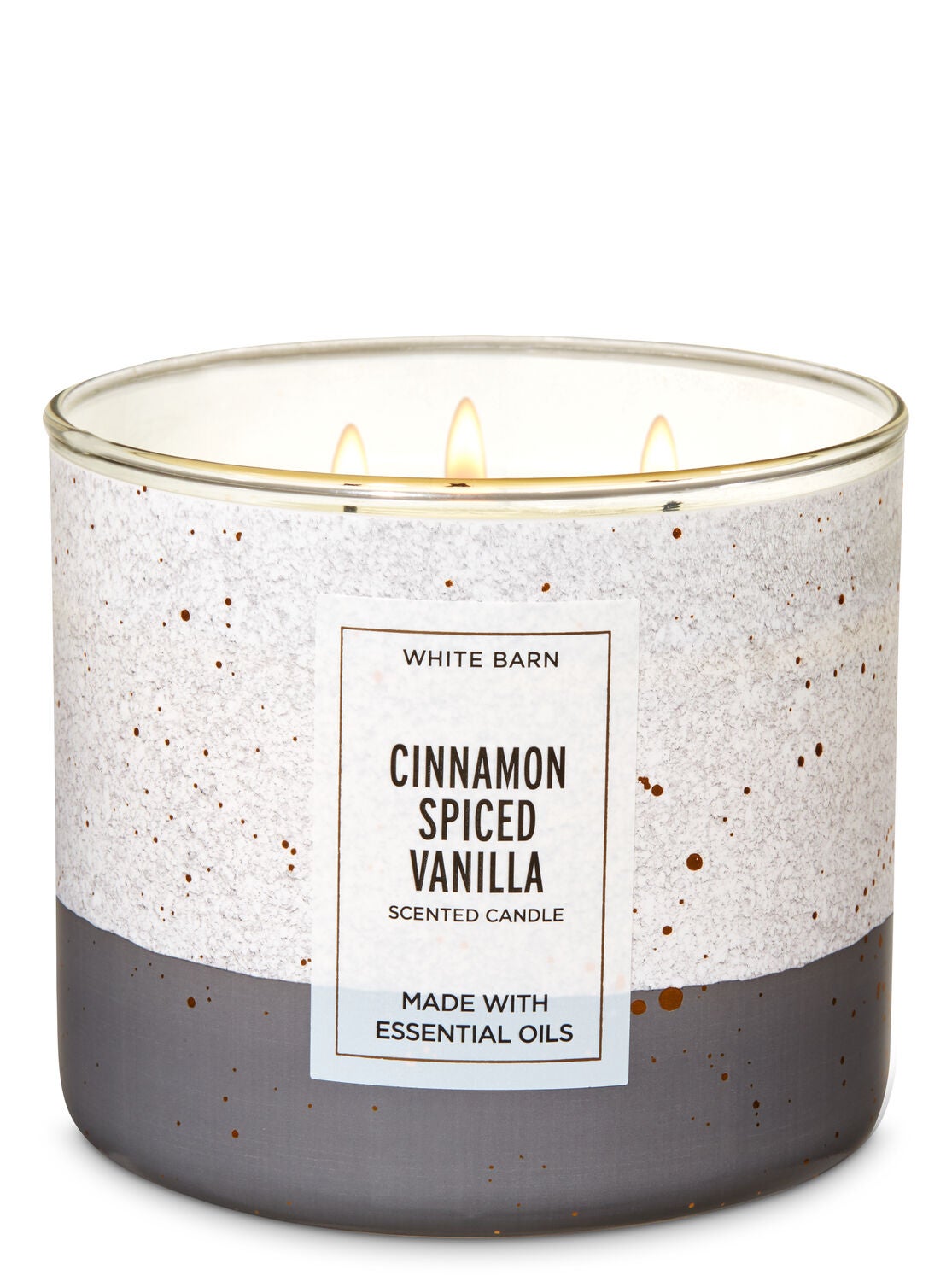 White Barn Cinnamon Spiced Vanilla 3-Wick Candle - Bath And Body Works