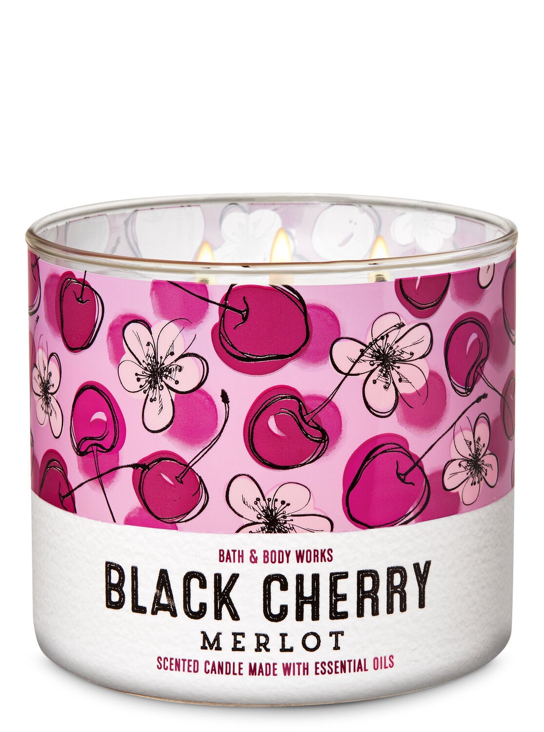 Black Cherry Merlot 3-Wick Candle - Bath And Body Works