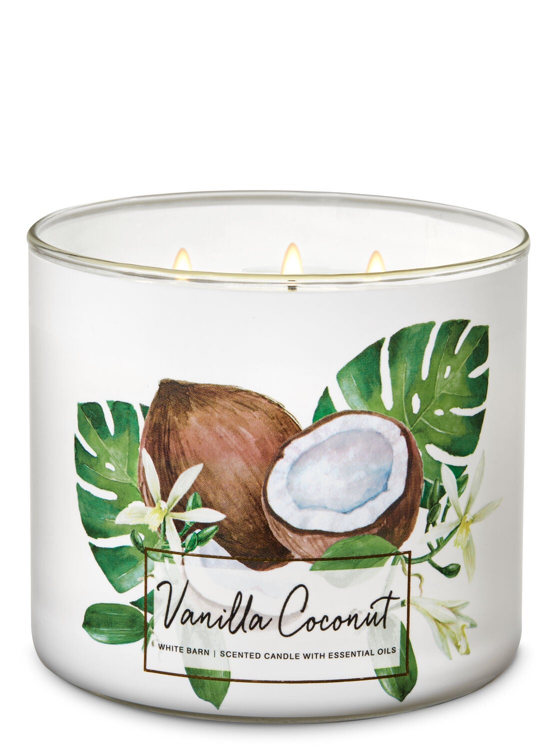 Vanilla Coconut 3-Wick Candle - Bath And Body Works