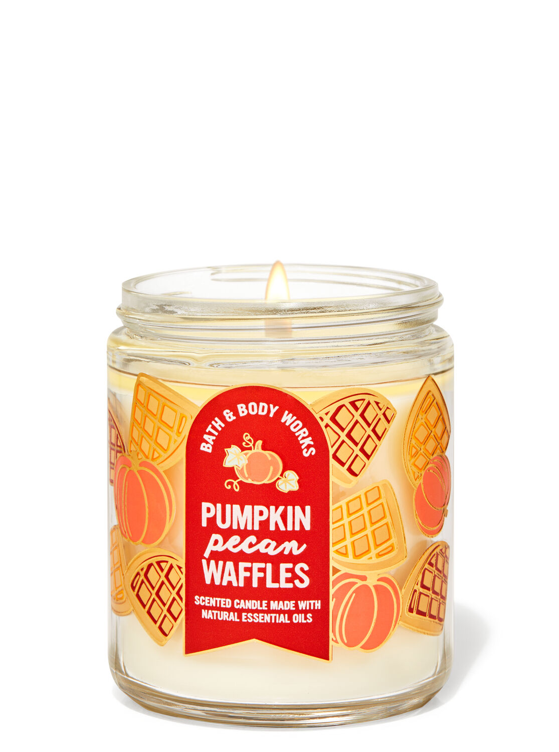 Pumpkin Pecan Waffles Single Wick Candle | Bath & Body Works