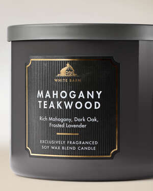 Mahogany Teakwood 3-Wick Candle