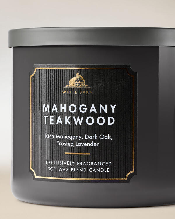 Mahogany Teakwood 3-Wick Candle