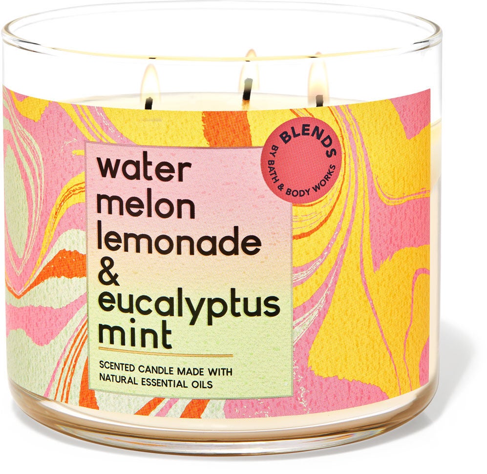 Watermelon Lemonade &amp;amp; Eucalyptus Mint 3-Wick Candle