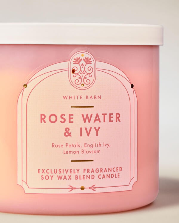Rose Water & Ivy 3-Wick Candle