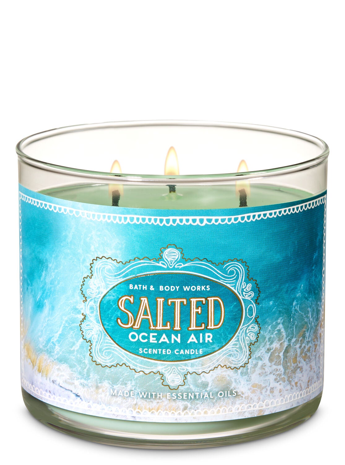 Salted Ocean Air 3-Wick Candle - Bath And Body Works