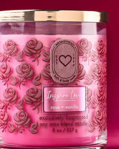 Rose Vanilla Single Wick Candle