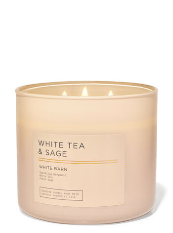 White Tea &amp; Sage 3-Wick Candle