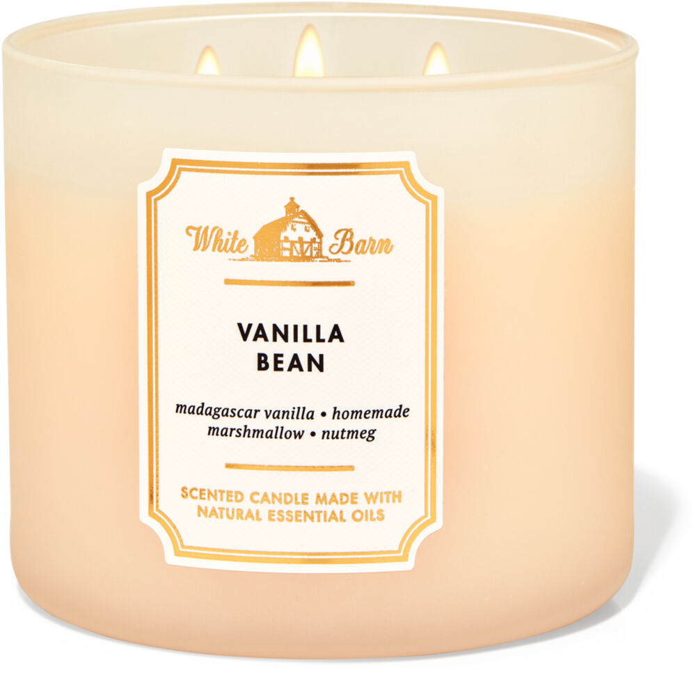 Bath & Body Works VANILLA BEAN 3-Wick Candles scented candle 14.5 oz 
