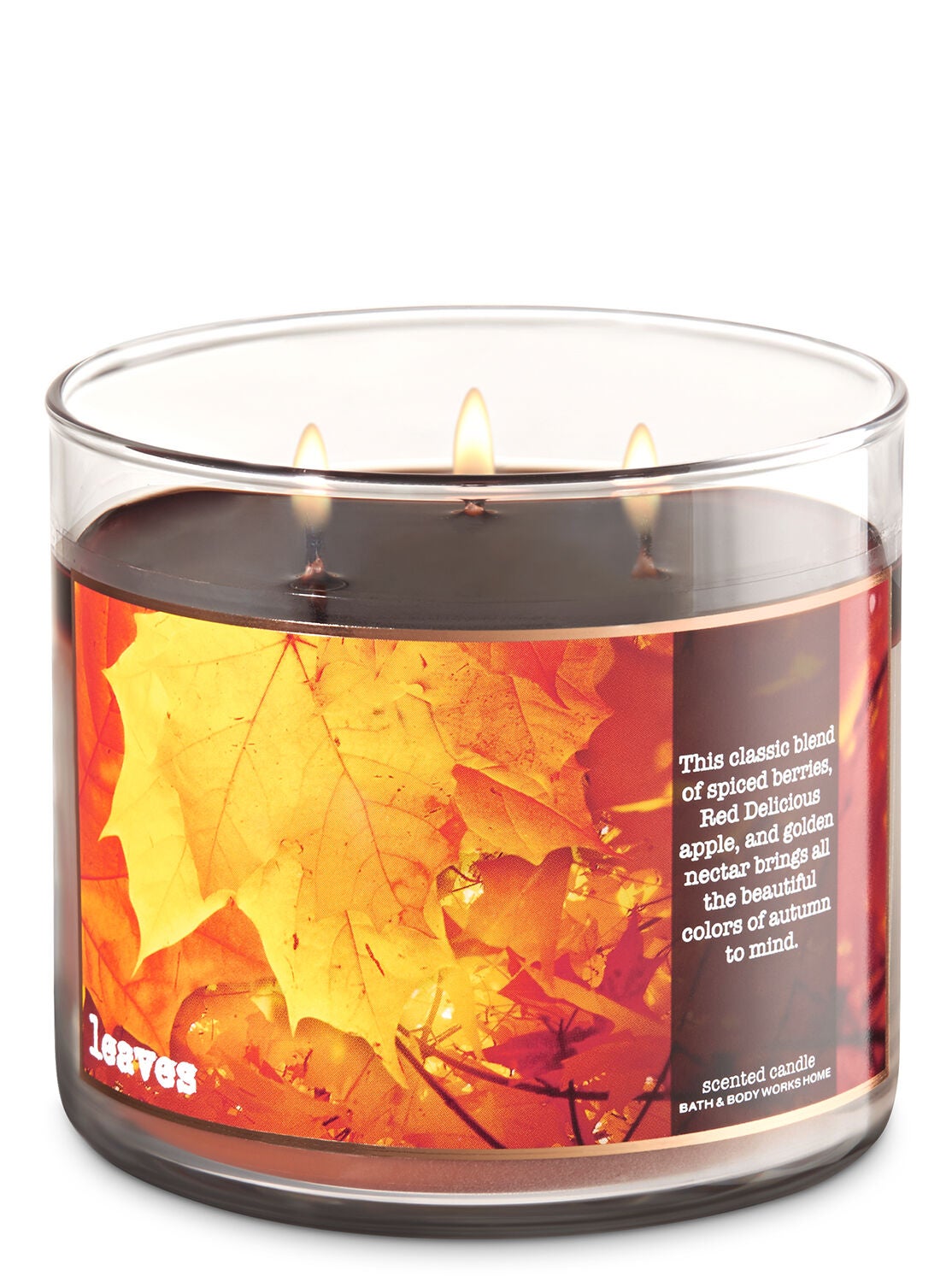 Leaves 3-Wick Candle - Bath And Body Works