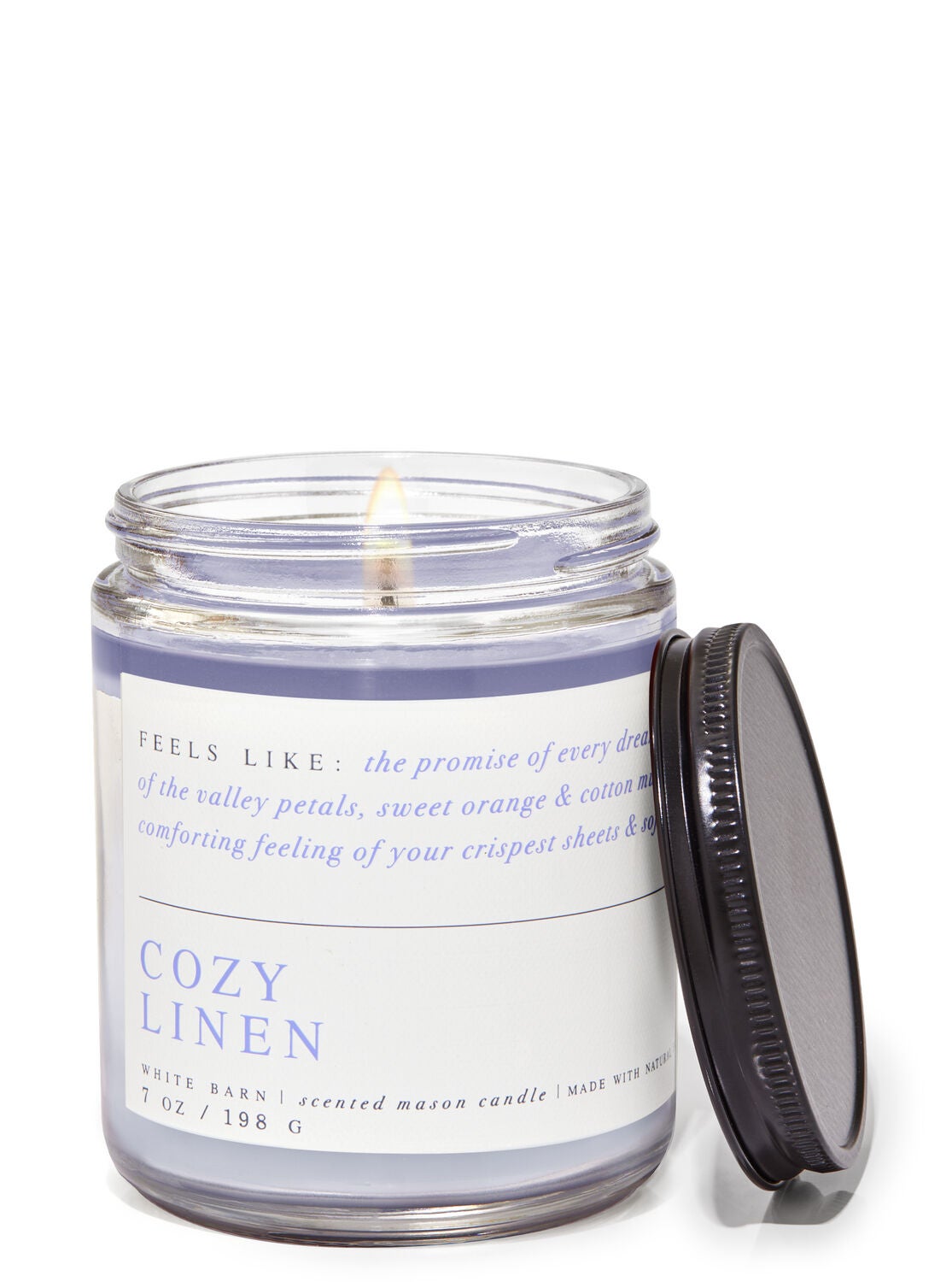 Cozy Linen Mason Single Wick Candle | Bath & Body Works