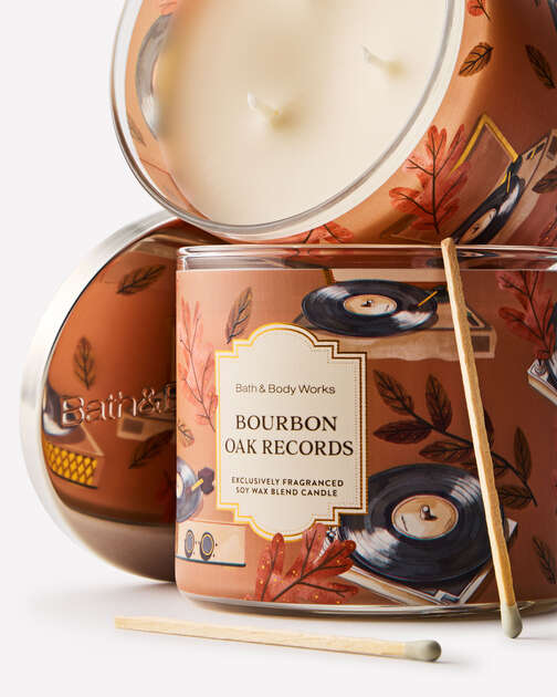 Bourbon Oak Records 3-Wick Candle