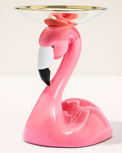 Flamingo Pedestal 3-Wick Candle Holder