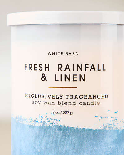 Fresh Rainfall & Linen Single Wick Candle