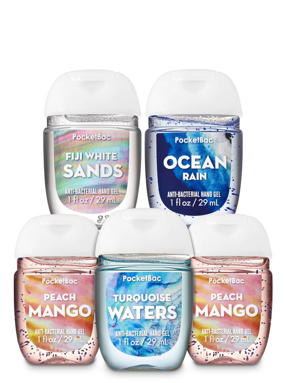 Crystal Cove PocketBac Hand Sanitizers, 5-Pack - Bath And Body Works
