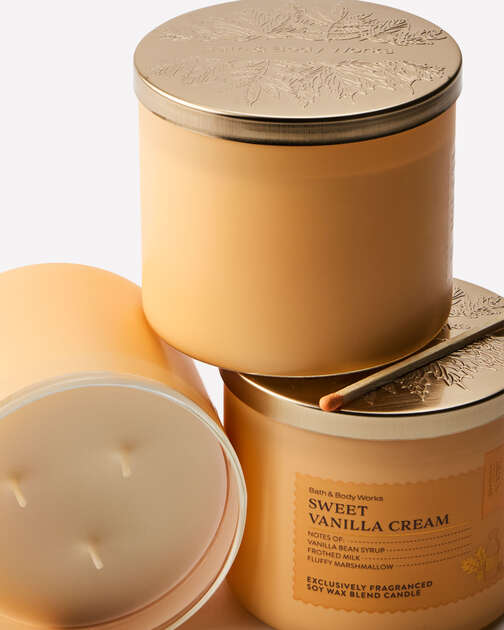 Sweet Vanilla Cream 3-Wick Candle