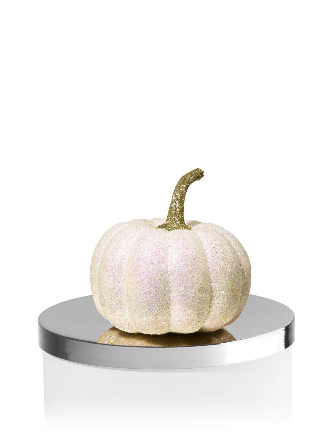Glittery White Pumpkin Candle Magnet - Bath And Body Works