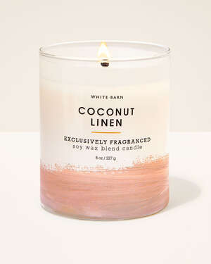 Coconut Linen Single Wick Candle
