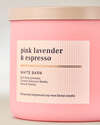 Pink Lavender & Espresso 3-Wick Candle