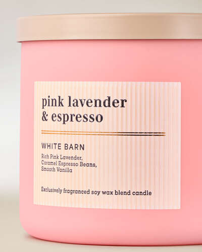 Pink Lavender & Espresso 3-Wick Candle