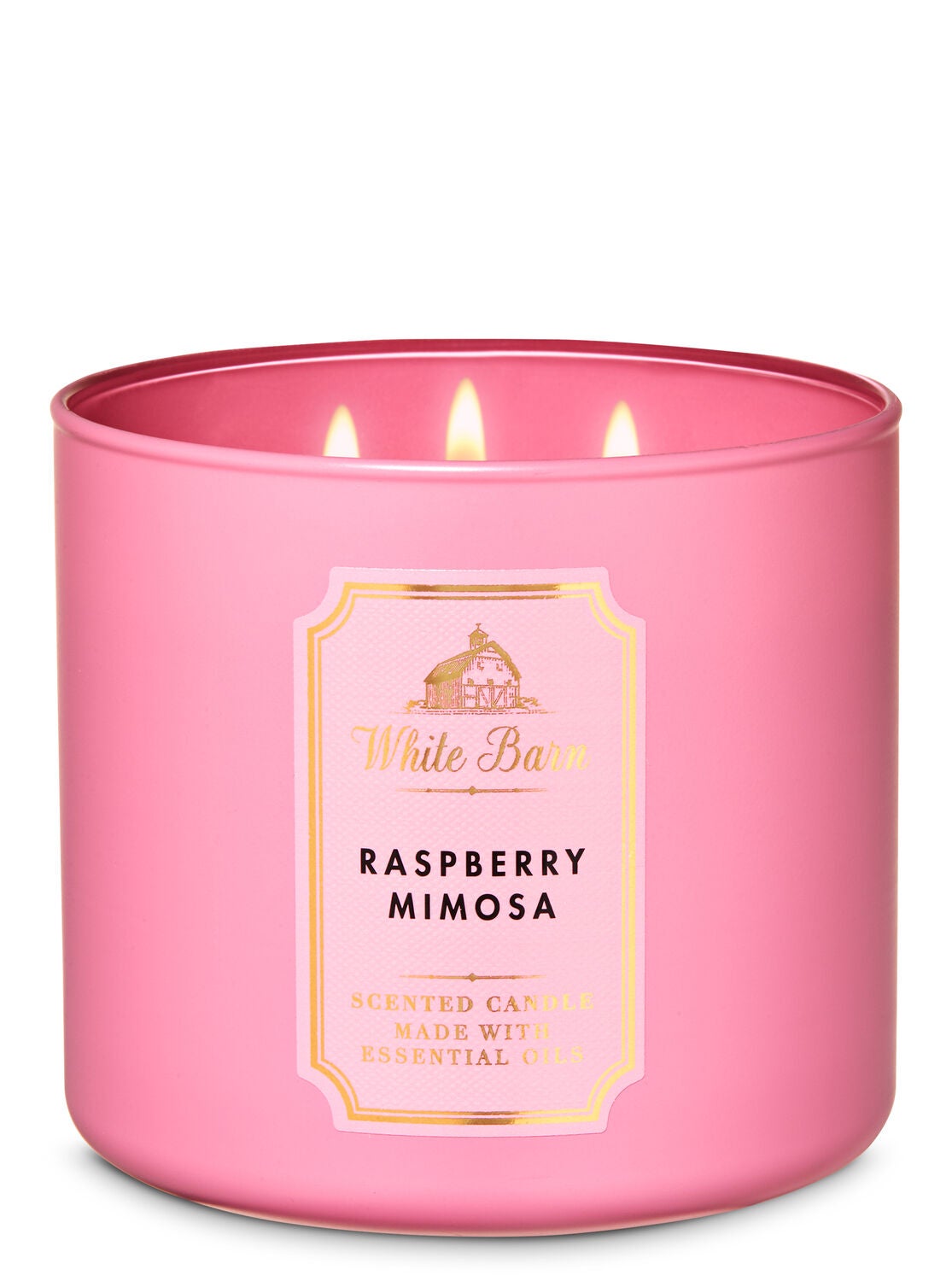 White Barn Raspberry Mimosa 3-Wick Candle - Bath And Body Works