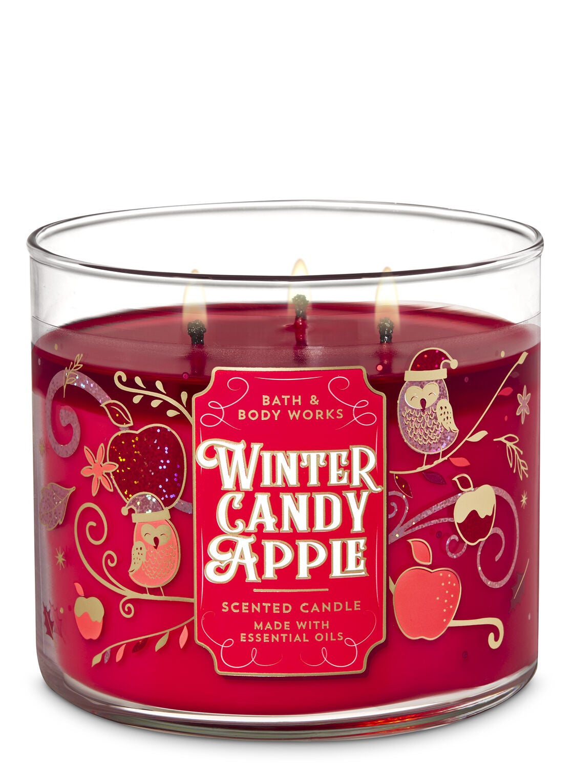 Winter Candy Apple 3-Wick Candle - Bath And Body Works