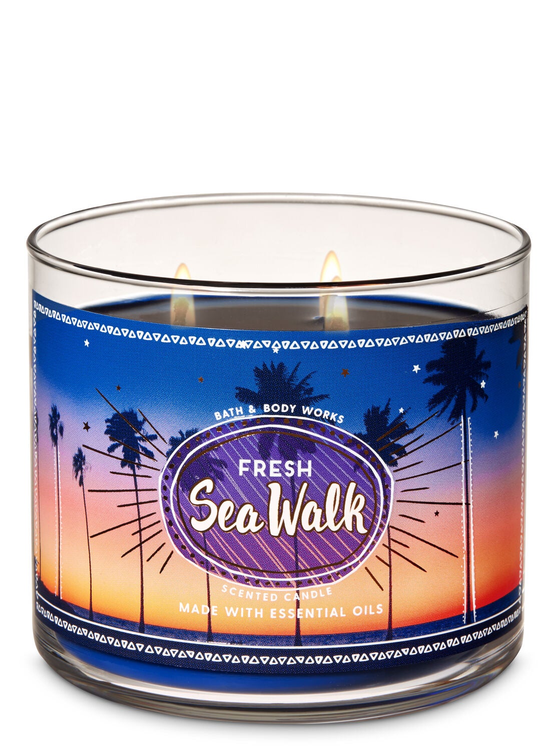 Fresh Sea Walk 3-Wick Candle - Bath And Body Works