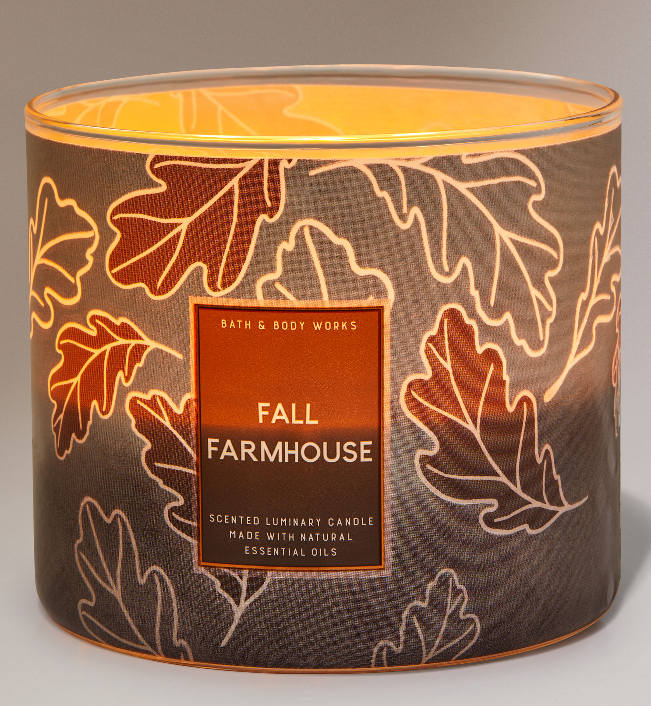 1 Bath & Body Works BLACKBERRY TEA LEAF Large 3-Wick Filled Candle FALL AUTUMN 