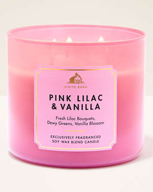 Pink Lilac & Vanilla 3-Wick Candle