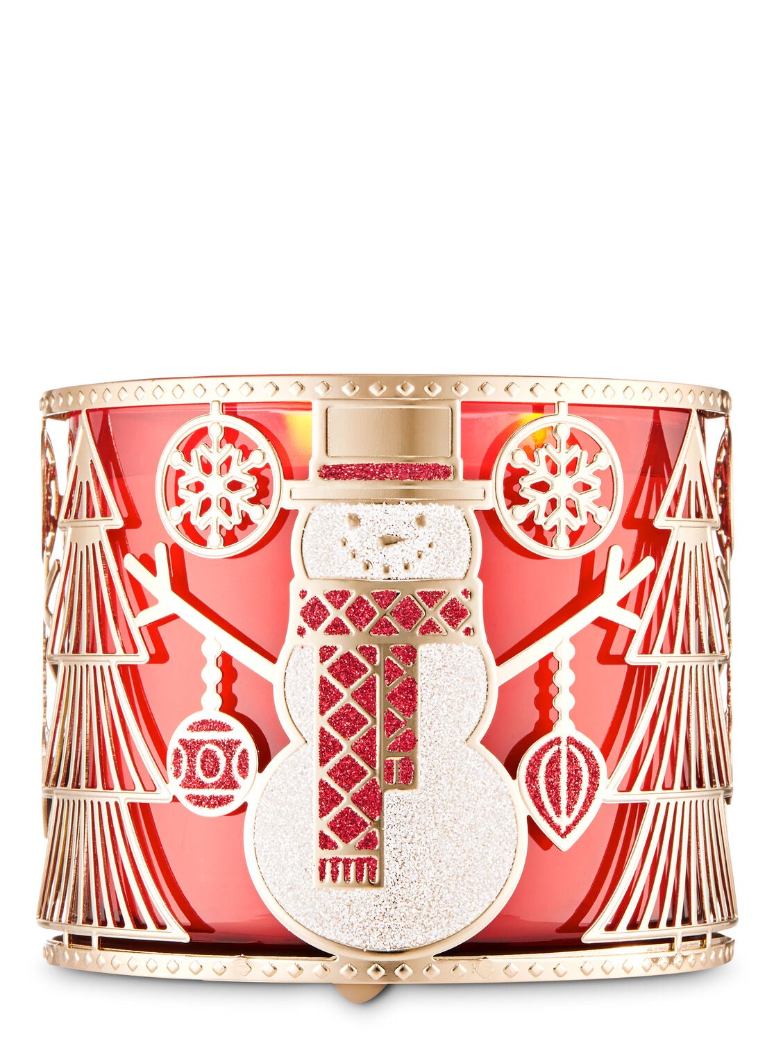 Geometric Snowman 3-Wick Candle Holder - Bath And Body Works