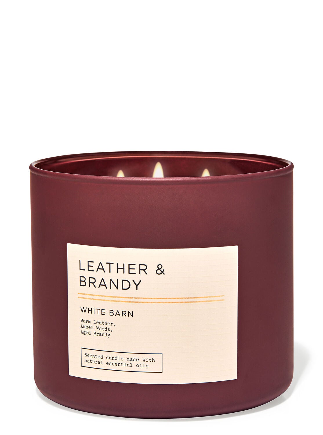 Leather & Brandy 3-Wick Candle